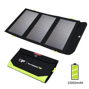 ALLPOWERS 21W Foldable Solar Charger with 10000mAh Power Bank – High-Efficiency Solar Phone Charger