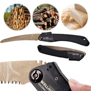 Mini Folding Survival Saw with SK5 Blade – Compact Camping & Garden Hand Saw