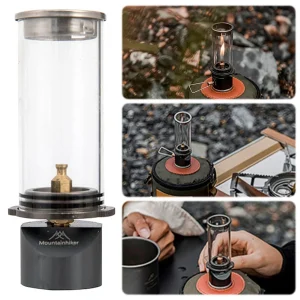 Portable Camping Butane Lantern – Windproof Gas Light with Adjustable Flame