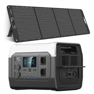1024Wh Portable Power Station 1800W – LiFePO4 Solar Generator with UPS Function & Foldable Solar Panels