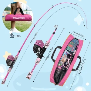 Telescopic Fishing Rod & Reel Combo Set – Complete Portable Fishing Starter Kit with Lures, Tackle Box, Foldable Stool & Carry Bag