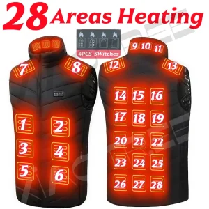 Heated Vest for Men & Women – USB Electric Thermal Jacket with Temperature Control